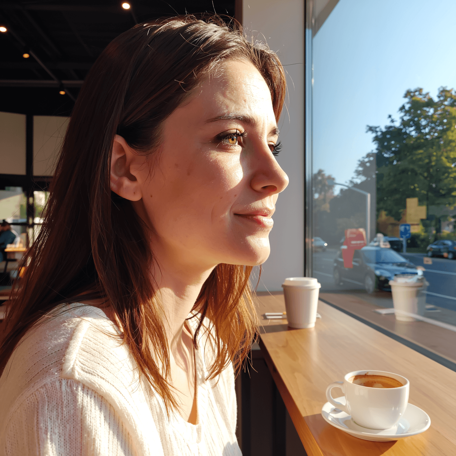 OpenArt Photorealistic café portrait — 88/100 most raw authentic output