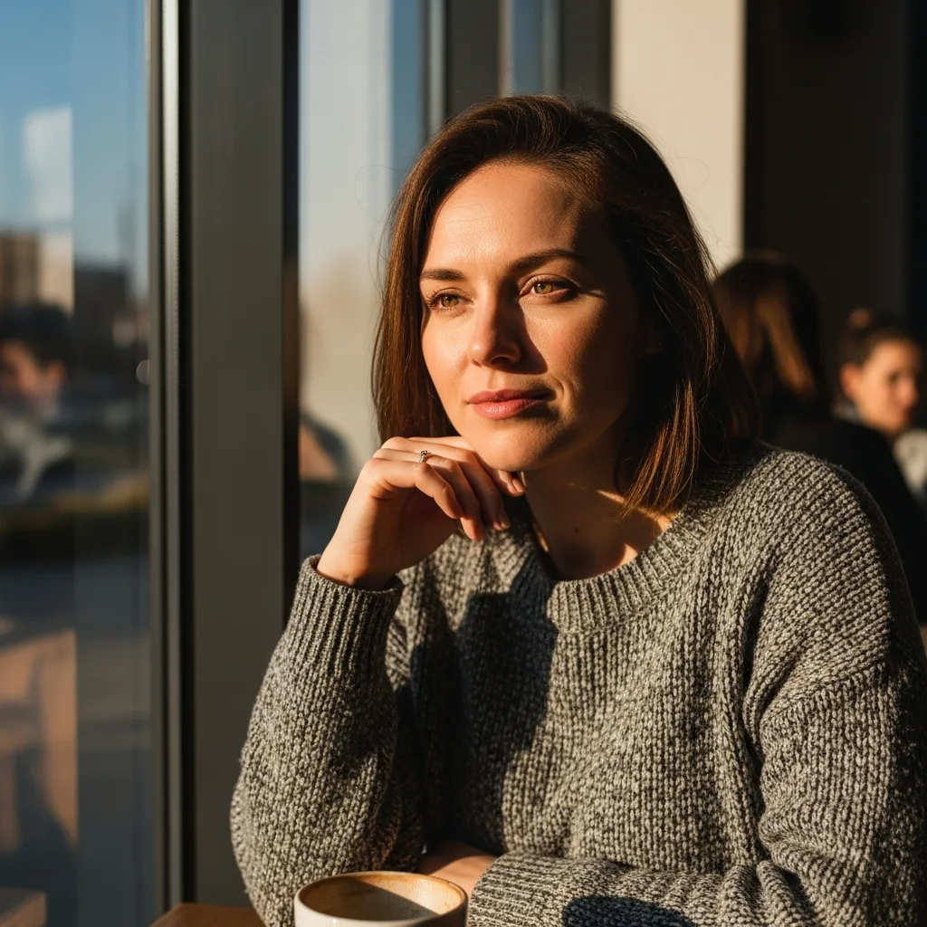 Imagen 4.0 photorealistic café portrait — most camera-like DSLR realism
