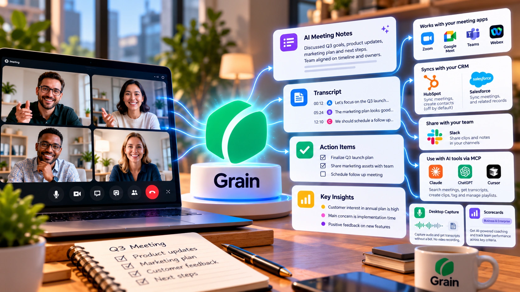 Grain AI: Meeting Clips, Transcripts, and Sales Coaching