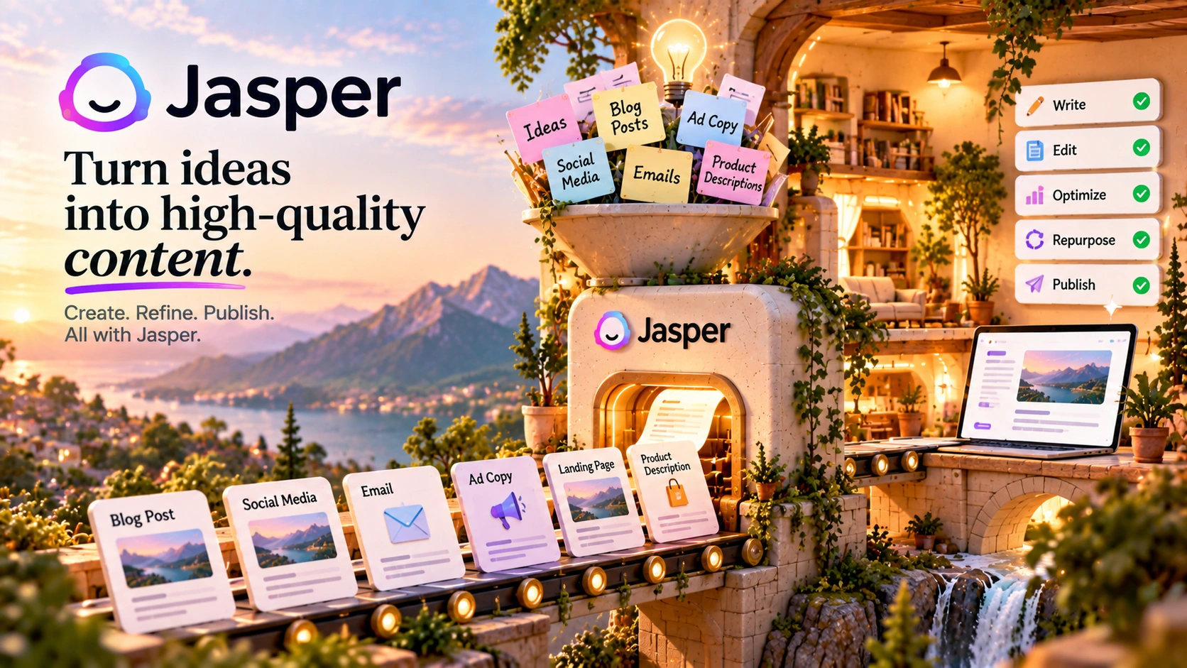 Jasper: AI agents, content pipelines, and brand governance for marketing teams