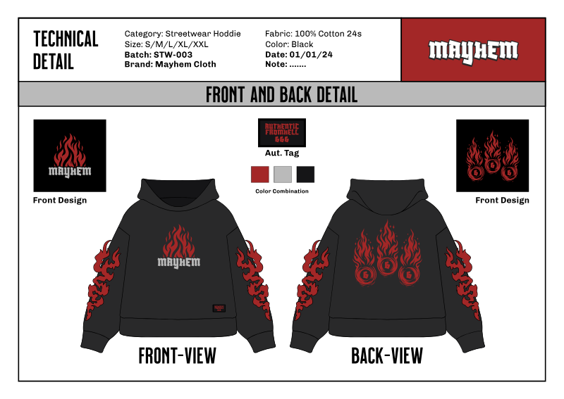 The original hoodie apparel template inside Kittl before the generated artwork was added
