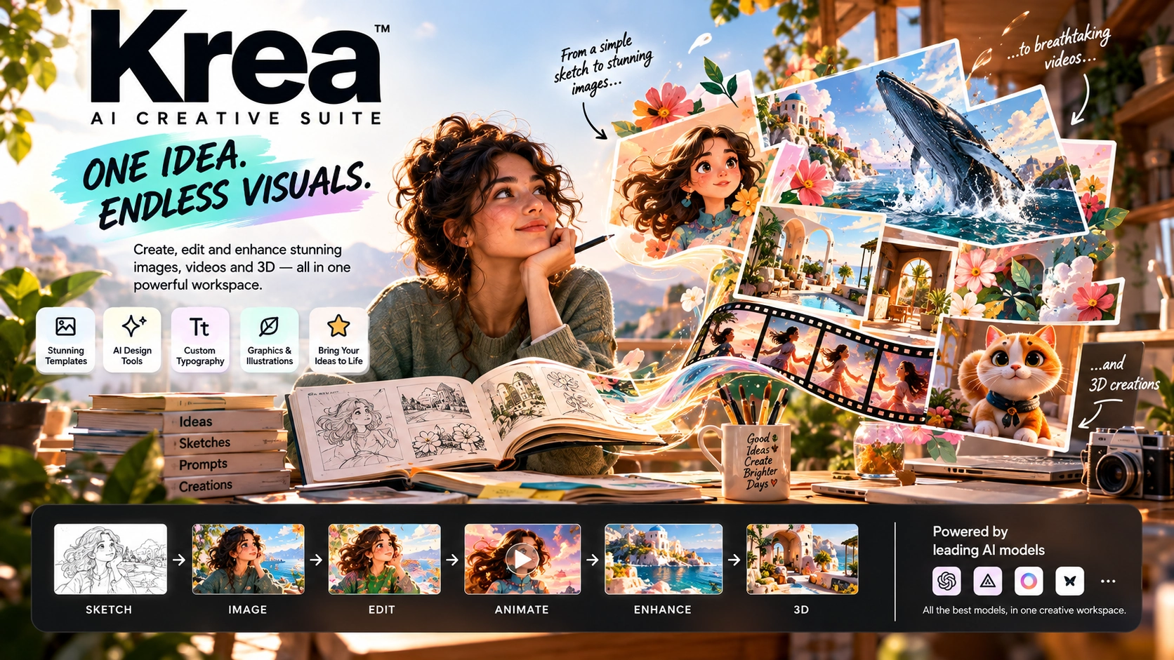 Krea AI real-time image and video generation - photorealistic output as you type