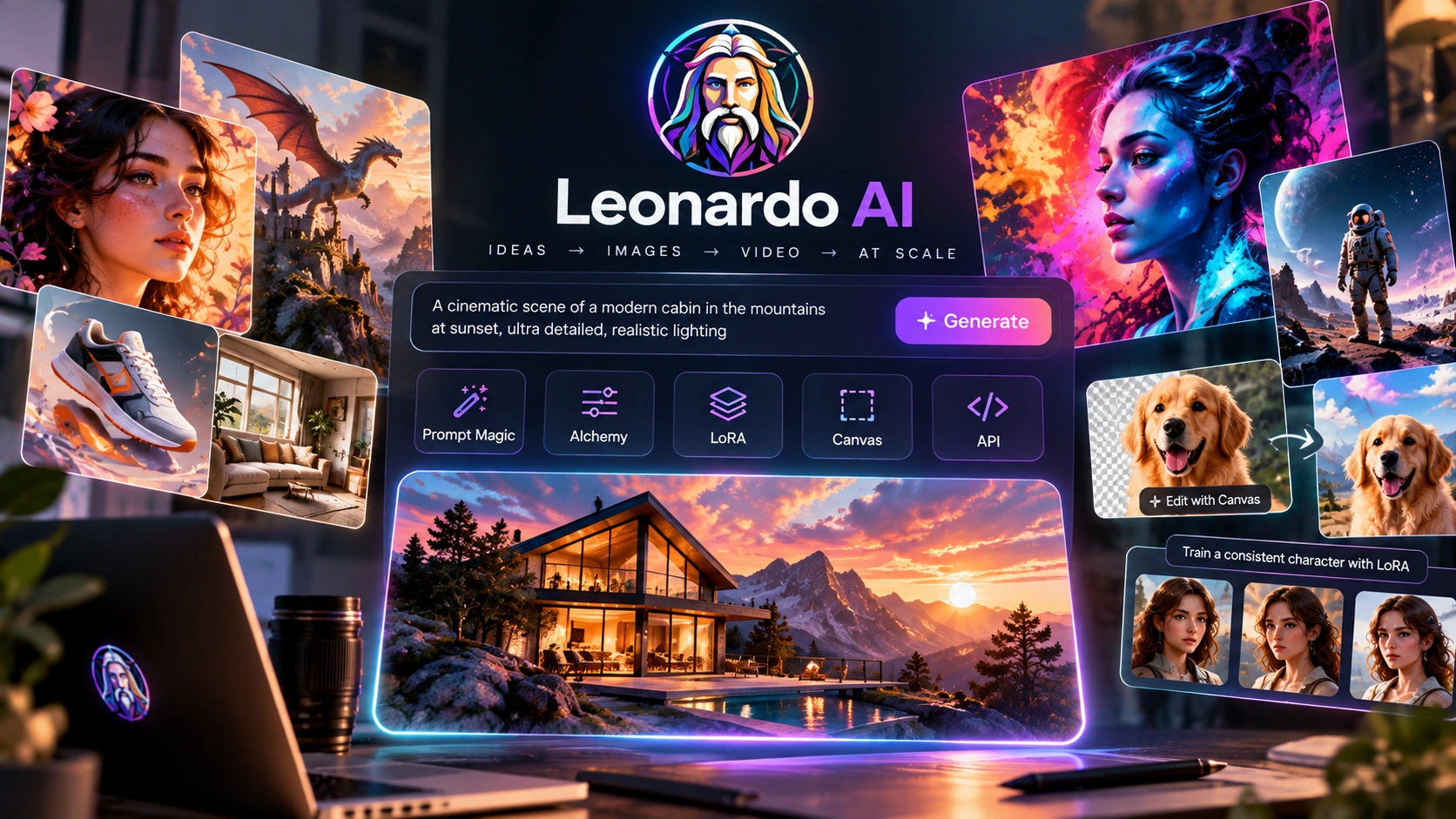 Leonardo AI - controllable image and video production with Prompt Magic, Alchemy, LoRA and Canvas