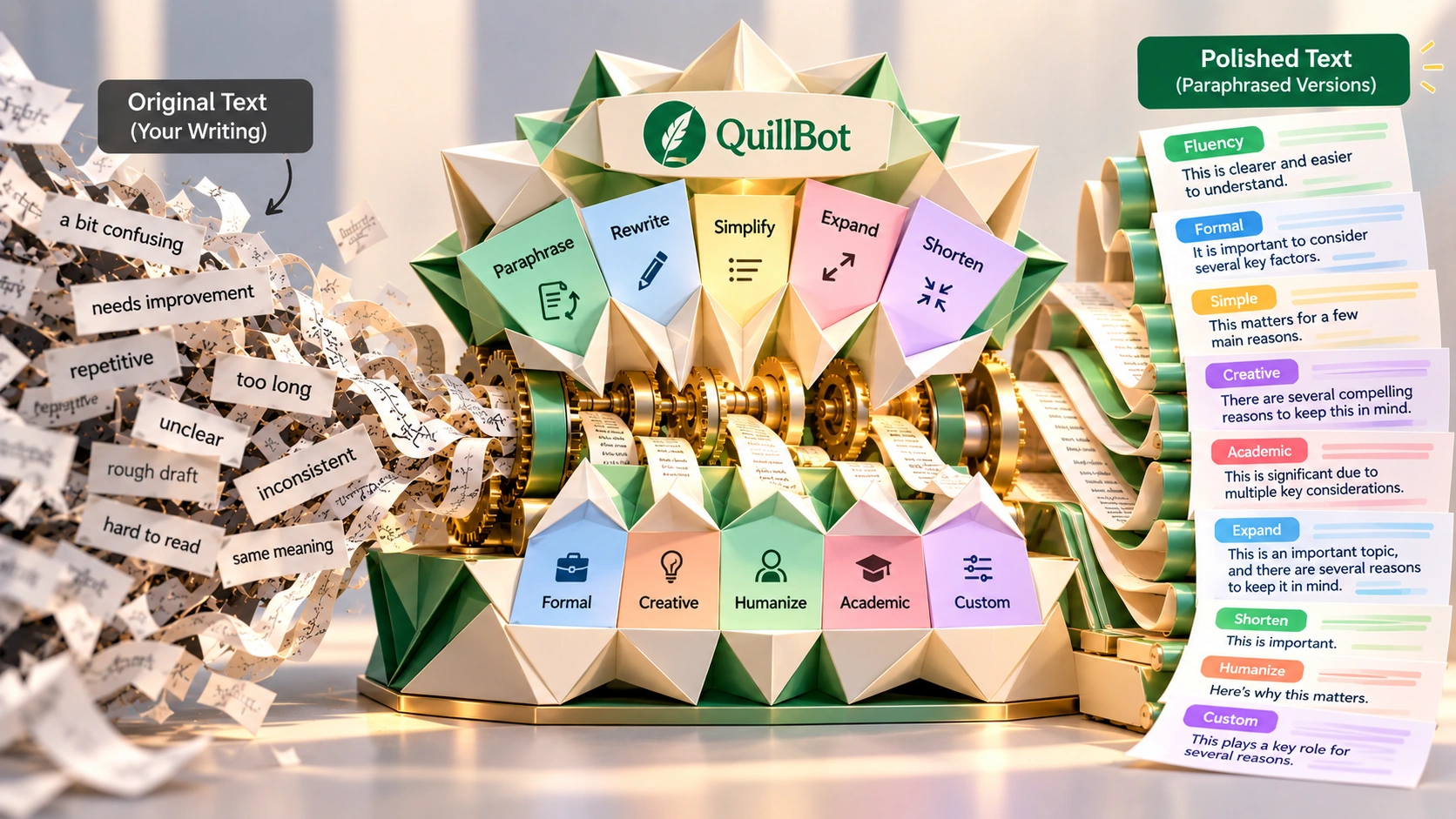 QuillBot: paraphrasing, AI detection, and a much broader writing, image, and voice platform